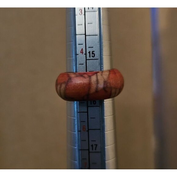Size 5 Real Wood Unisex Ring Handcrafted Matte Finish Minimalist Jewelry - Picture 4 of 4